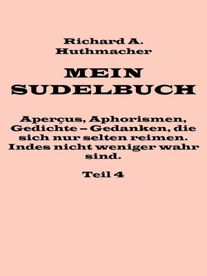 cover image of Mein Sudelbuch, Teil 4